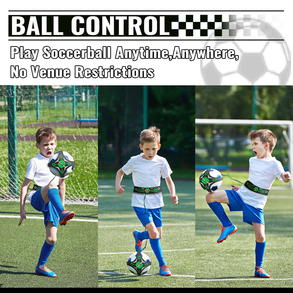 Soccer Training Equipment,Soccer Training Mat Improve Strength,Agility and Coordination,Anti-Slip Silent Absorption Soccer Footwork Training Mat,Soccer Trainer for Indoor/Outdoor Drills
