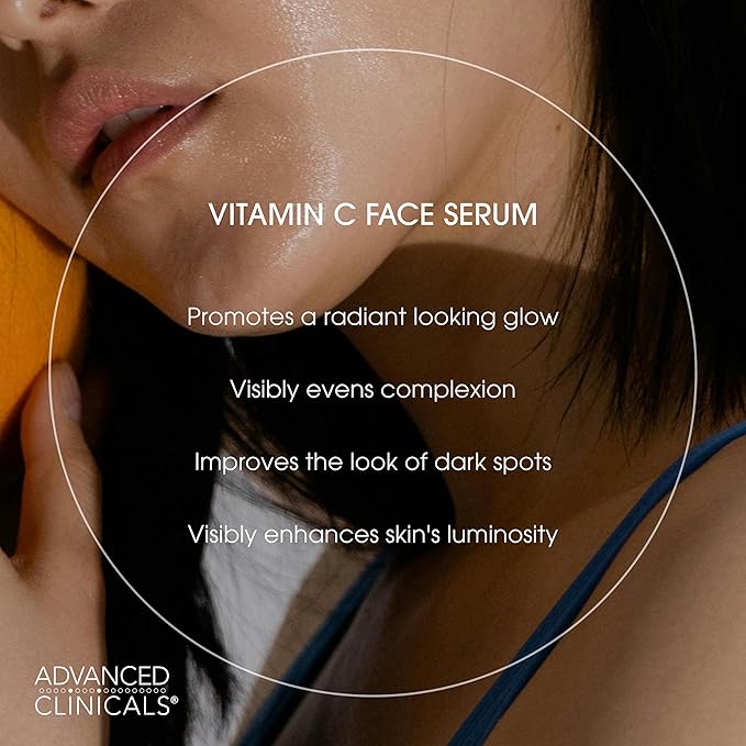Advanced Clinicals Tea Tree Oil For Face + Vitamin C Serum + Exfoliating 10% Glycolic Acid + Lactic Acid Serum 3PC Skincare Set For Women & Men | Anti Aging Serums To Brighten, Exfoliate, & Hydrate