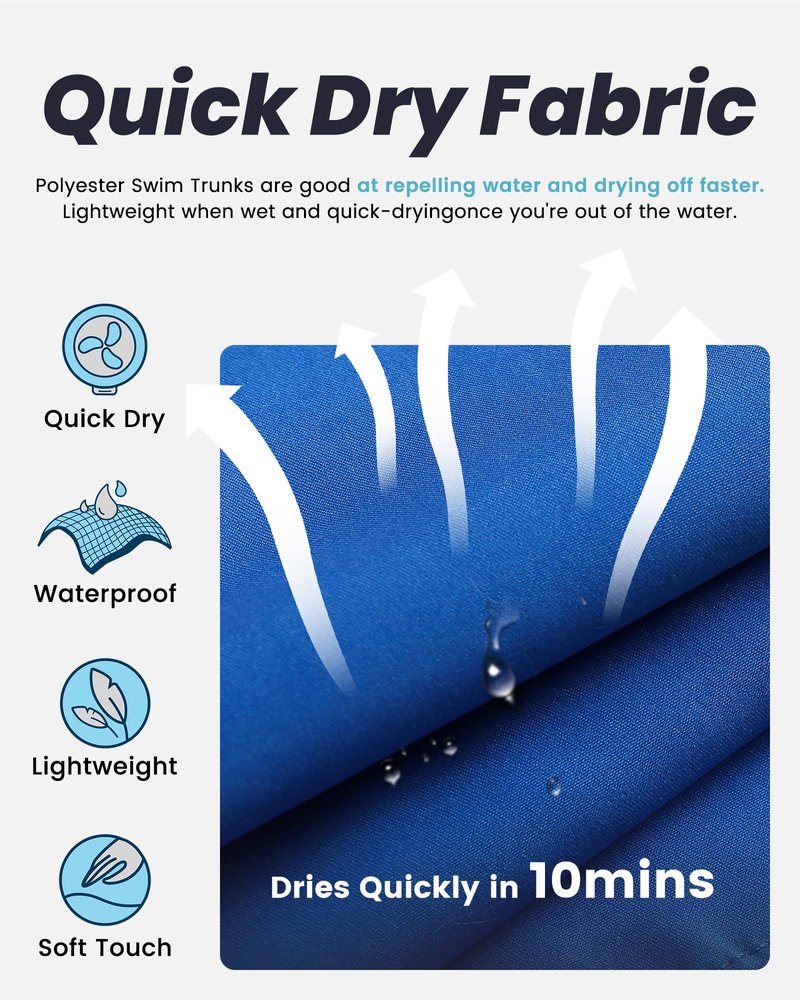 maamgic Mens Swim Trunks Quick Dry Swim Shorts with Mesh Lining Funny Swimwear Bathing Suits 7inch Color Blocking Medium