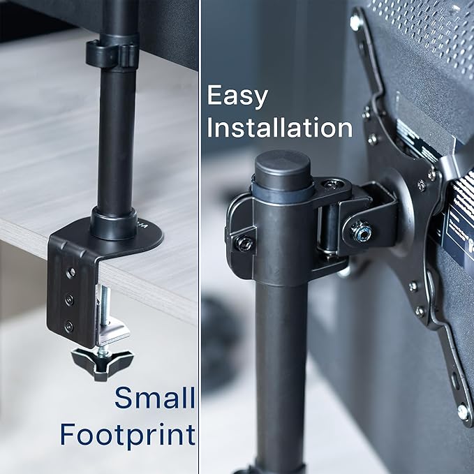 VIVO Ultra Wide Screen TV and Monitor Desk Mount, Adjustable Height and Tilt Stand for Screens up to 42 inches, Black, STAND-V101C