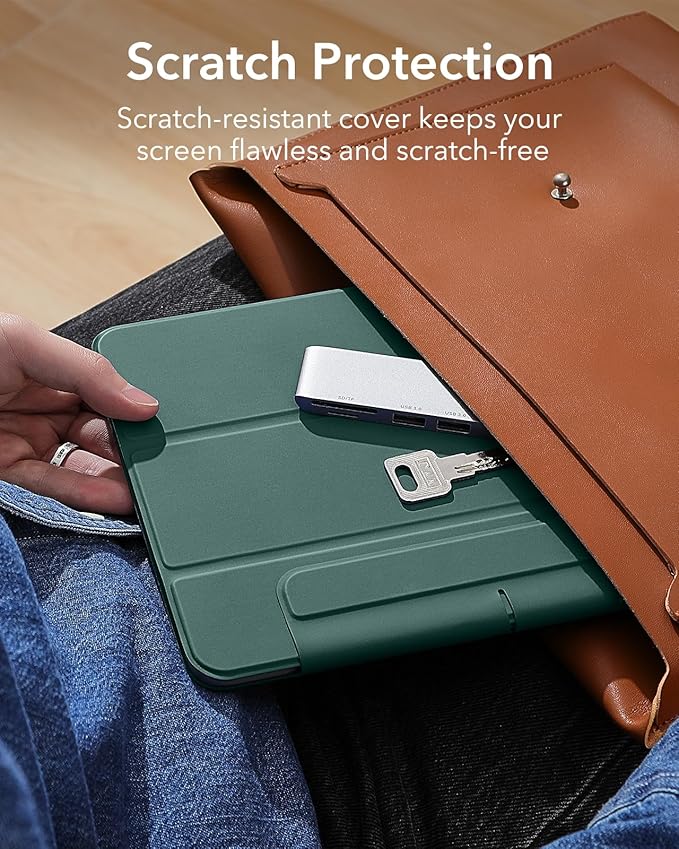 ESR for iPad Pro 13 Inch Case (M5/M4) 2025/2024, Powerful Magnetic Attachment, Slim Trifold Stand Case, Supports Pencil Pro & Pencil(USB-C), Auto Wake/Sleep, Rebound Series, Green
