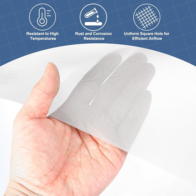 uxcell 150 Mesh 118" x 12" Woven Wire Mesh, 304 Stainless Steel Air Vent Filter