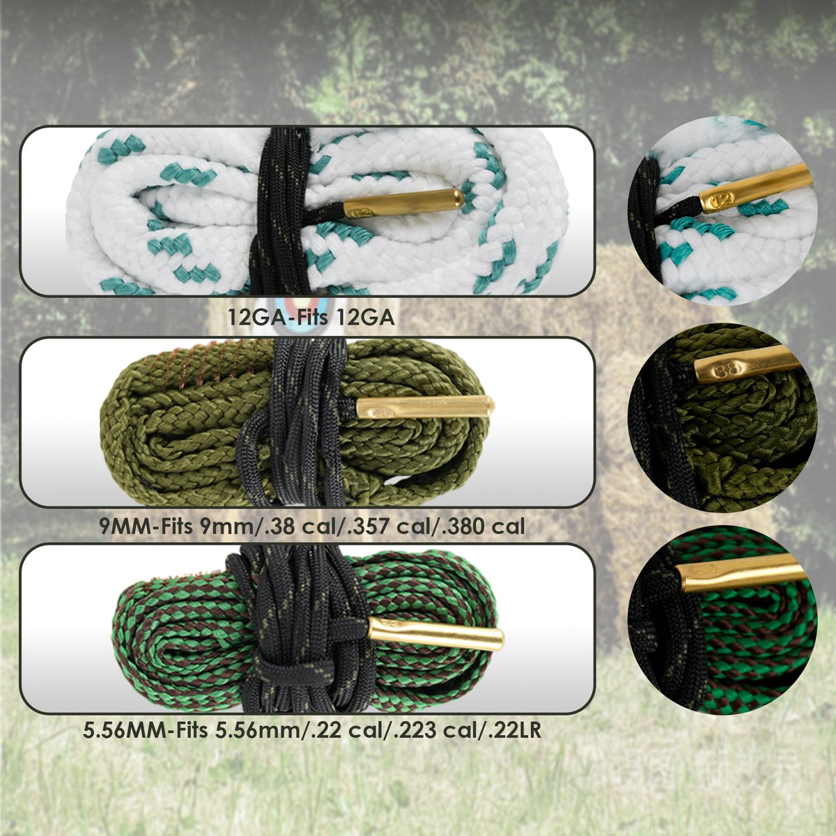 4 Pack Bore Cleaner Gun Cleaning Kit for Handguns and Rifles