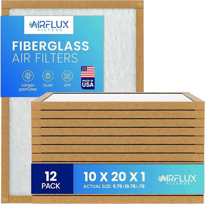Fiberglass Air Filter -10x20x1Air Filter 12 Pack