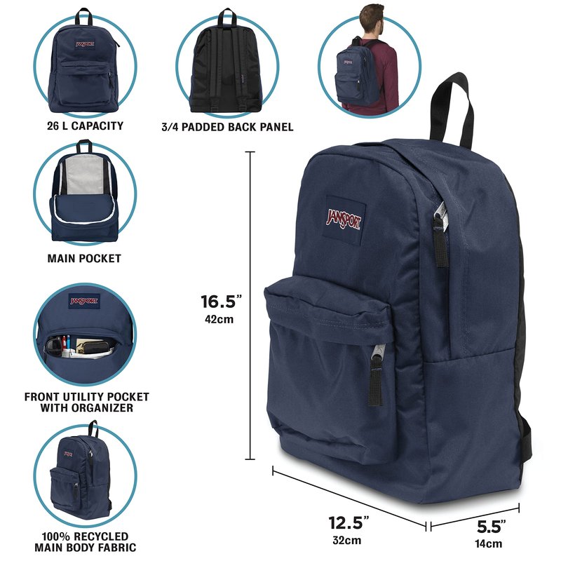 JanSport SuperBreak One Backpacks - Durable, Lightweight Bag with 1 Main Compartment, Front Utility Pocket with Built-in Organizer - Premium Backpack, Buckshot Camo