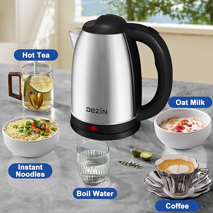 DEZIN 2L Electric Kettle, Fast Boil Electric Tea Kettle, 1000W Water Boiler