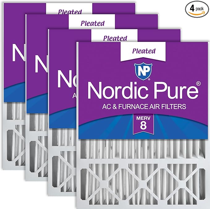 Nordic Pure 20x25x5 Honeywell/Lennox Replacement MERV 8 Air Filters 4 Pack