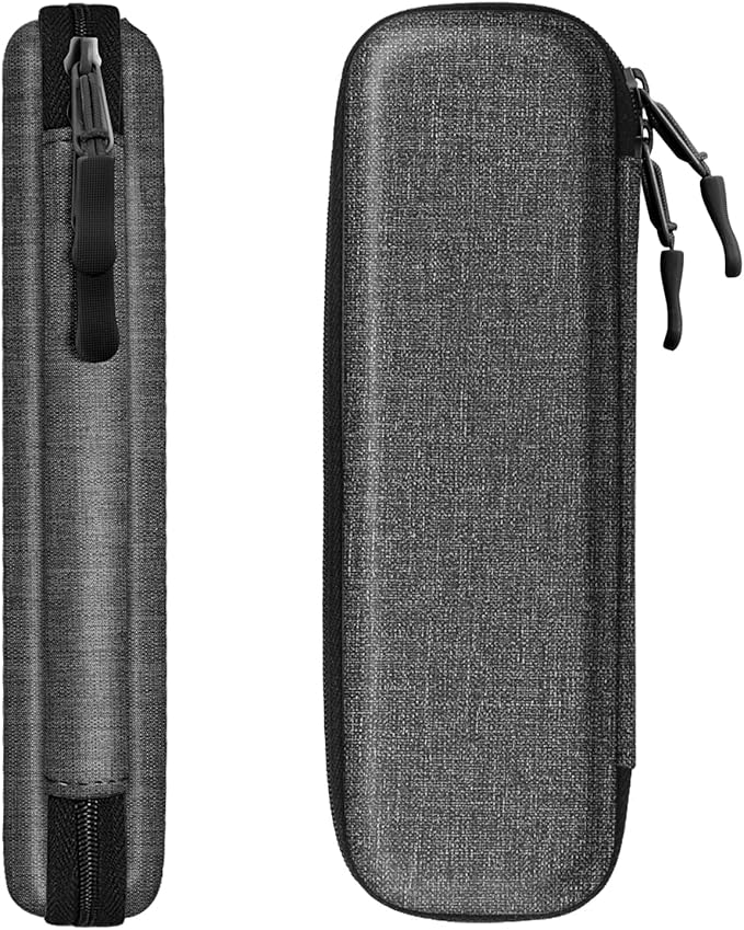 Fintie Holder Case for Apple Pencil Pro, Apple Pencil (USB-C / 1st / 2nd Generation), PU Leather Carrying Bag Sleeve Compatible with Pen, USB Cable, Samsung Stylus, Gray