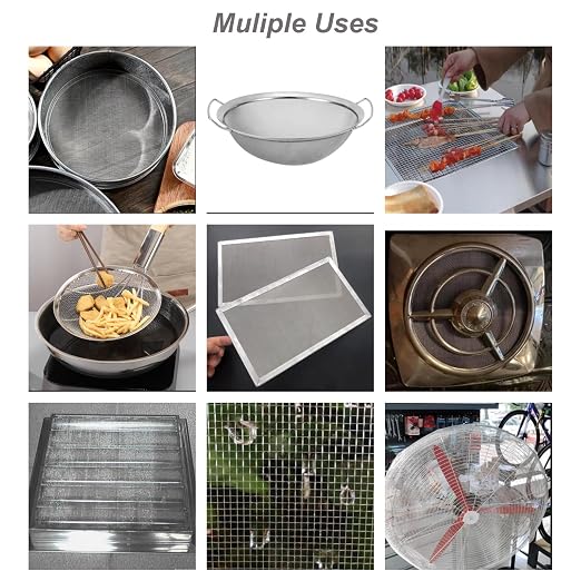 304 Stainless Steel Mesh 100Mesh, 15.7"x47.2" Metal Mesh Screen, Woven Fine
