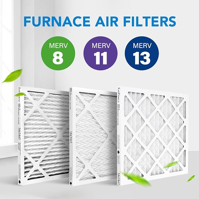 LotFancy 16x16x1 Air Filter MERV 13 4-Pack, Electrostatic Pleated HVAC Furnace
