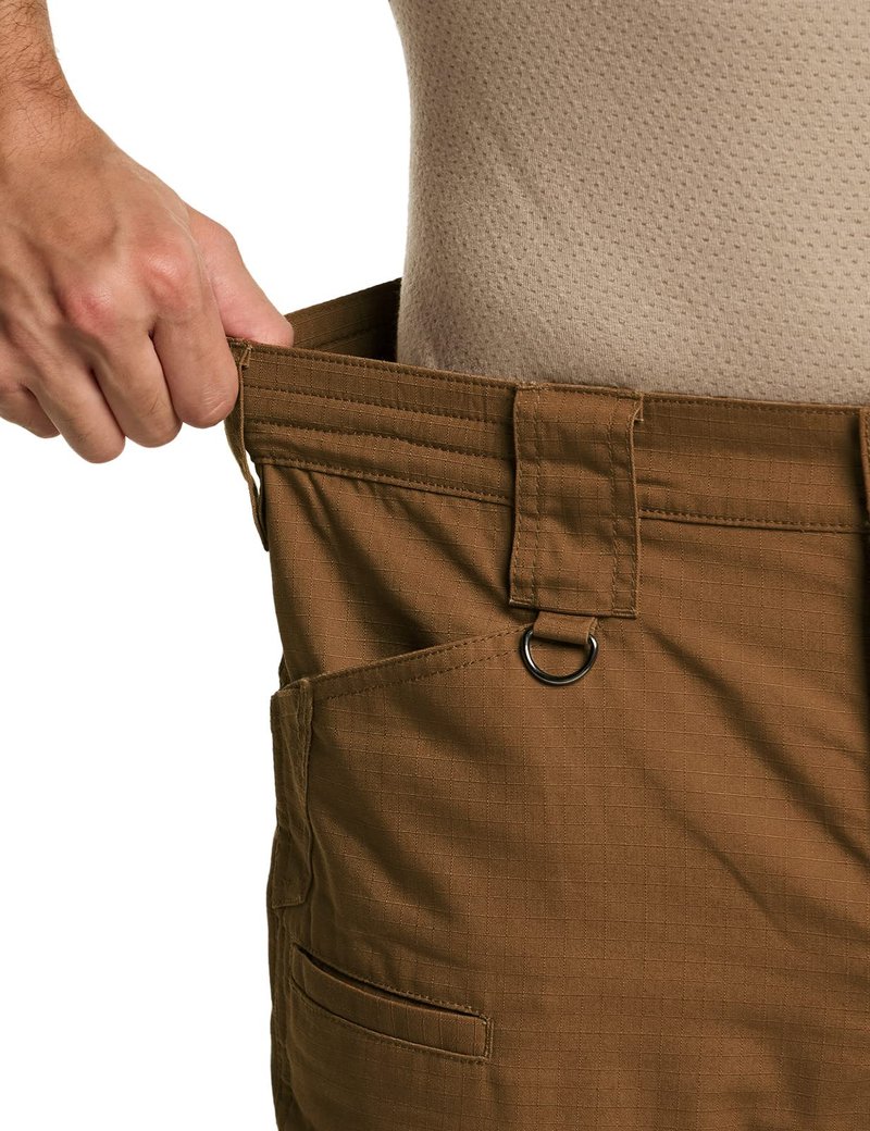 CQR Men's Tactical Pants, Water Resistant Ripstop Cargo Pants, Lightweight EDC Work Hiking Pants, Outdoor Apparel, Duratex Mag Pocket Copper Brown, 42W x 32L