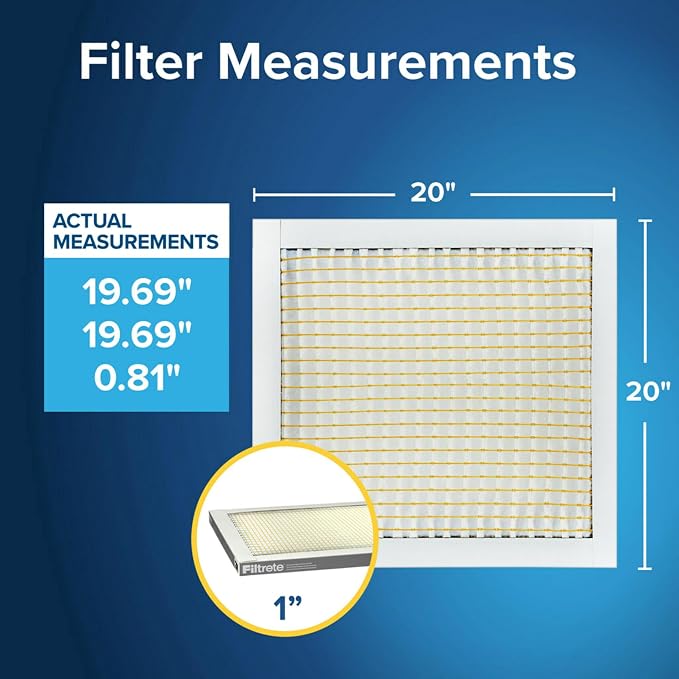 Filtrete 20x20x1 AC Furnace Air Filter, MERV 5, MPR 300, Capture Unwanted