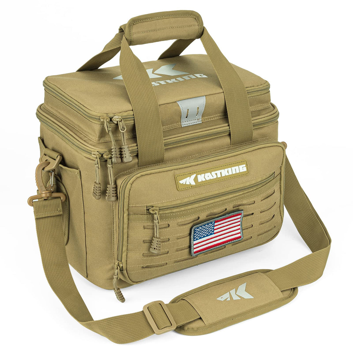 KastKing Karryall Fishing Tackle Bags for Saltwater or Freshwater Fishing - Water Resistant Material - Padded Shoulder Strap - Fishing Gear Storage