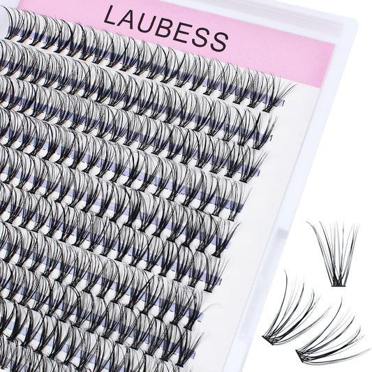 Eyelash Clusters LAUBESS Lash Clusters Individual Lashes Cluster Eyelash Extensions DIY at Home Waterproof Cluster Lashes (20D-0.07D-17)