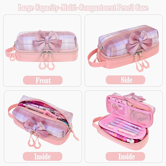 Girls Backpack,Kids School Backpack With Lunch Box Pencil Case Set,Cute Childrens Schoolbag For Girls