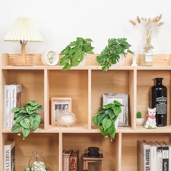 Der Rose 4Pcs Small Fake Plants Artificial Mini Faux Plants for Bathroom Office Desk Shelf Table Accessories Decor Indoor