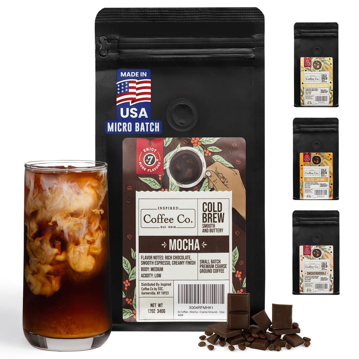French Vanilla - 2 lb bag - Flavored Cold Brew Coffee - Inspired Coffee Co. - Coarse Ground Coffee