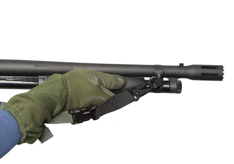 S2Delta - USA Made Premium 2 Point Rifle Sling, Fast Adjustment, Modular Attachment Connections, Comfortable 2” Wide Shoulder Strap (Black, Snap Hook)
