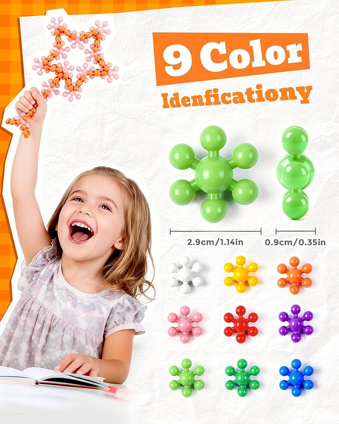 400 Pieces Building Blocks Kids STEM Toys Educational Discs Sets Interlocking Solid Plastic for Preschool Boys and Girls Aged 3+, Birthday for Boys Girls 3-5