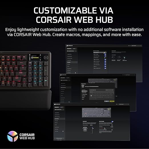 Corsair Vanguard PRO 96 Wired Hall Effect Magnetic Mechanical Gaming Keyboard – 96% Layout, MGX Hyperdrive Switches, 8000Hz Polling, Rapid Trigger, Virtual Stream Deck, SOCD Flashtap, QWERTY US