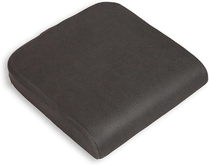 Mind Reader Air-Cloud Seat Cushion, Ergonomic Support for Posture, Pressure Relief, and Pain Reduction, Portable with Washable Cover, Memory Foam, Gray
