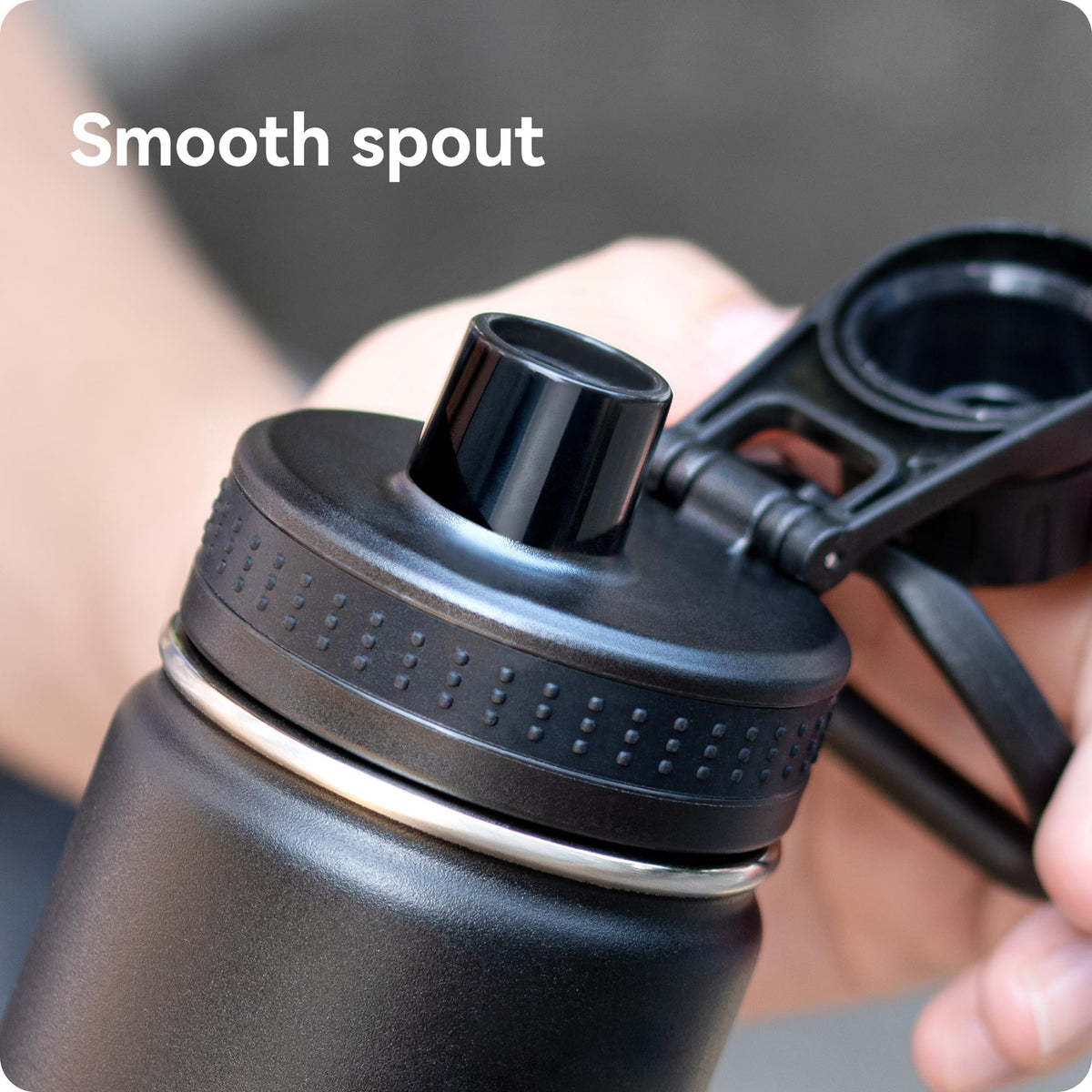 Prurex Spout Lid for Hydro Flask Wide Mouth Bottles | Replacement Lid Compatible with Hydroflask/Thermoflask/Iron Flask | 2-Pack BPA-Free Lids for 12-64oz Bottles (White 2 Pack)