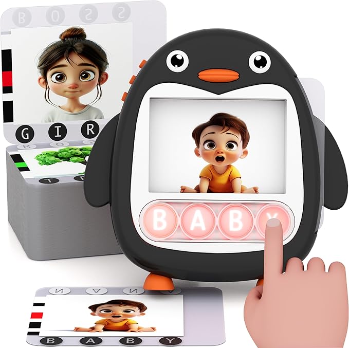 COOVA Word Pop & Talking Flash Cards for Kids Ages 4-8, Matching Letter Game, Spelling Phonics Sight Words Flash Cards Kindergarten & 1st Grade, Pocket Speech CVC Word Games, Learn to Read Toys