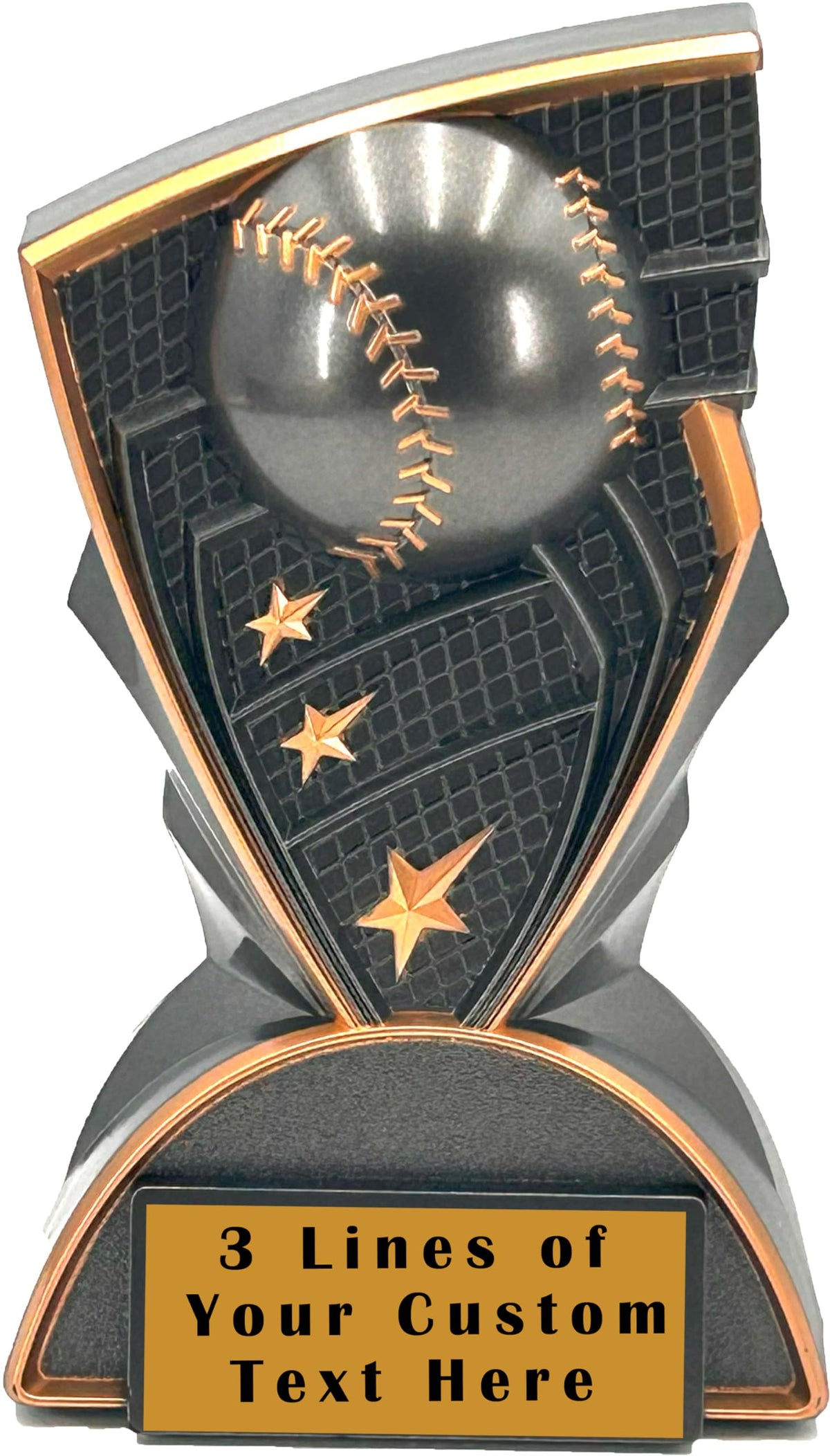Express Medals Basketball Trophy, 6.5 Inch, Black Graphite with Gold Trim, solid heavy Sports Award trophies plaque champion