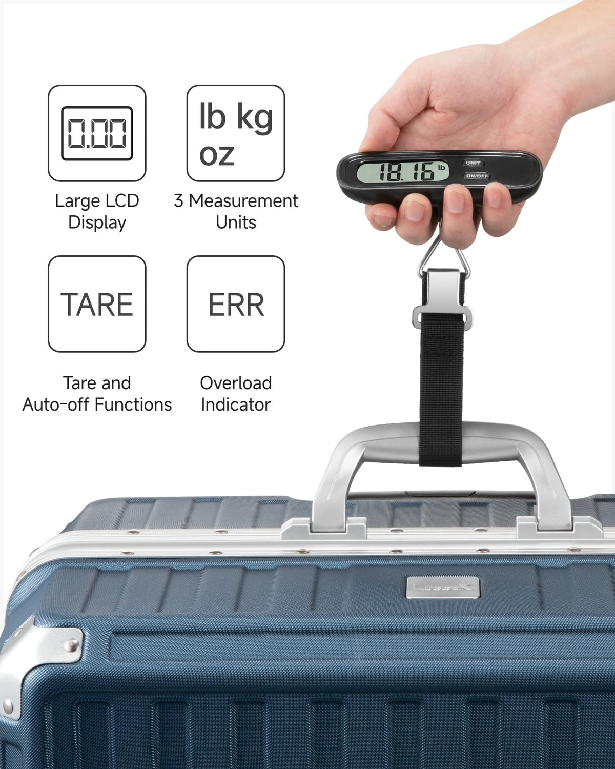 LUGGEX Luggage Weight Scale, Suitcase Scale, Luggage Scale Travel Digital