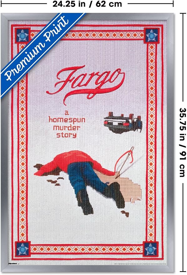 Fargo (1996) - One Sheet Wall Poster, 34L" x 22.4W", Silver Framed Version