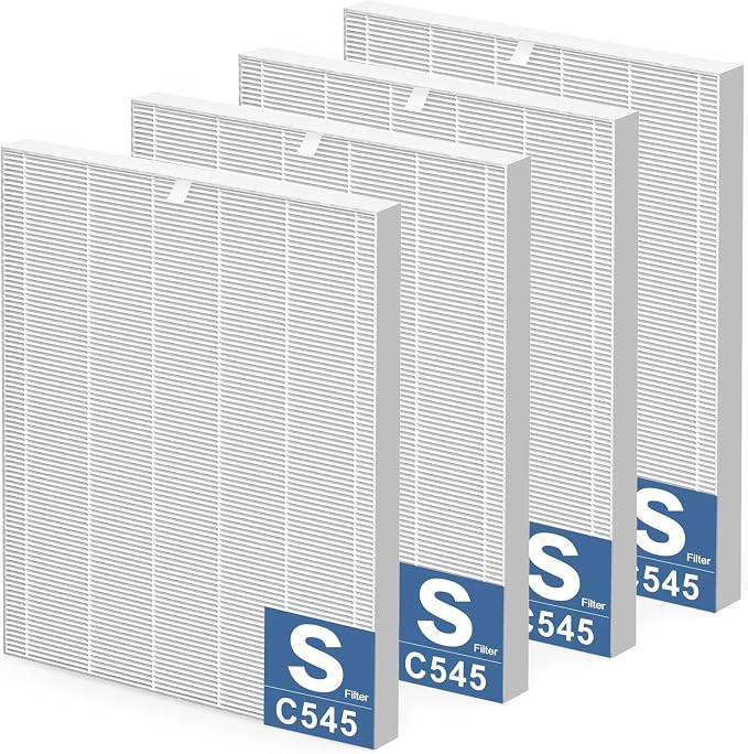 4 Pack C545 HEPA Replacement Filter S Compatible