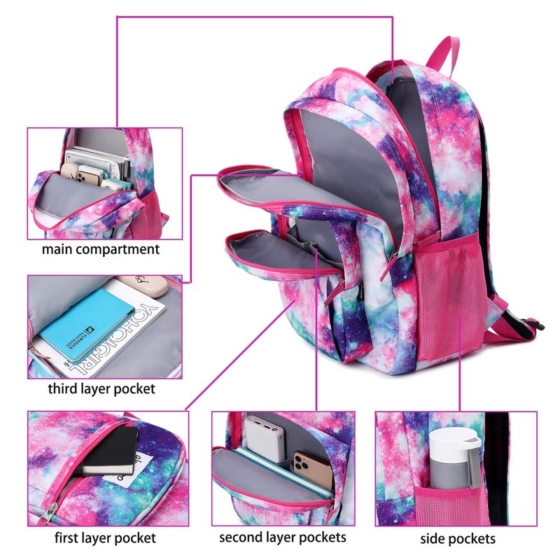abshoo Classical Basic Womens Floral School Backpack For College Teen Girls Water Resistant Bookbag (Floral Navy)