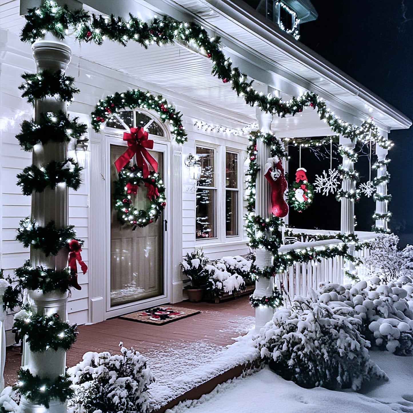 JMEXSUSS 66ft 200 LED White Christmas Lights Indoor Bedroom, Connectable White String Lights Outdoor Clear Wire, 8 Modes Twinkle String Lights Plug in for Room Tree Wedding Christmas Decoration