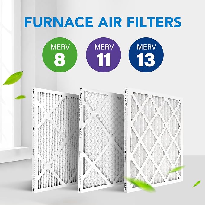 LotFancy 16x20x1 Air Filter MERV 11 6-Pack, Electrostatic Pleated AC Furnace