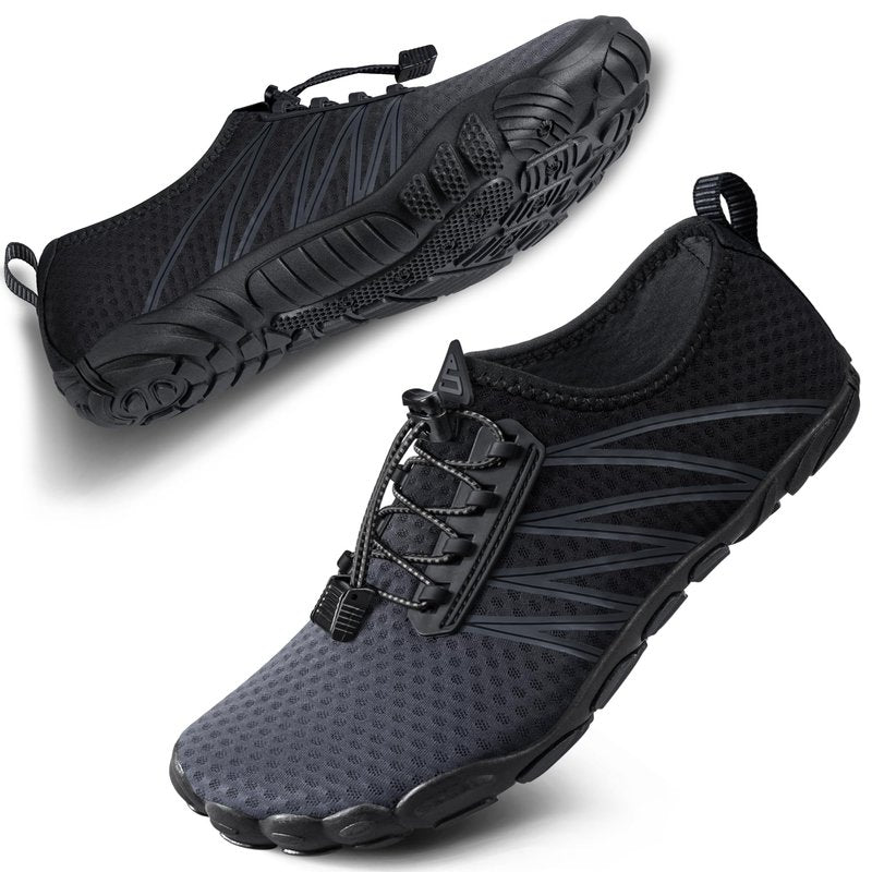 SEEKWAY Water Shoes for Women Adult Quick-Dry Aqua Sock Barefoot Men for Beach Swim River Pool Lake Hiking Kayaking Surfing Gradient Dark Grey
