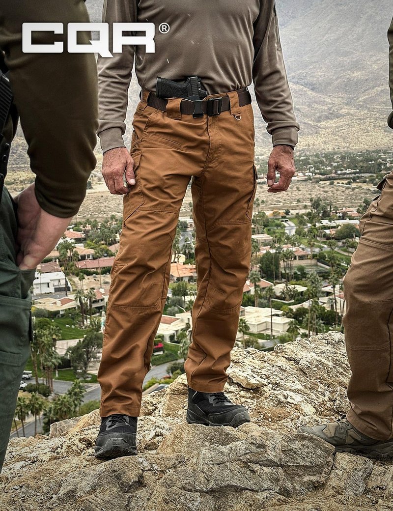 CQR Men's Tactical Pants, Water Resistant Ripstop Cargo Pants, Lightweight EDC Work Hiking Pants, Outdoor Apparel, Raider Mag Pocket Copper Brown, 38W x 32L