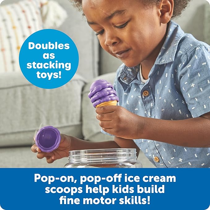 Learning Resources Mini Letter Scoops - Letter Recognition, ABC Color Matching Game, Alphabet Phonics for Toddlers, Imaginative Skills, Fine Motor, Montessori Food Toys, Gifts for Boys and Girls