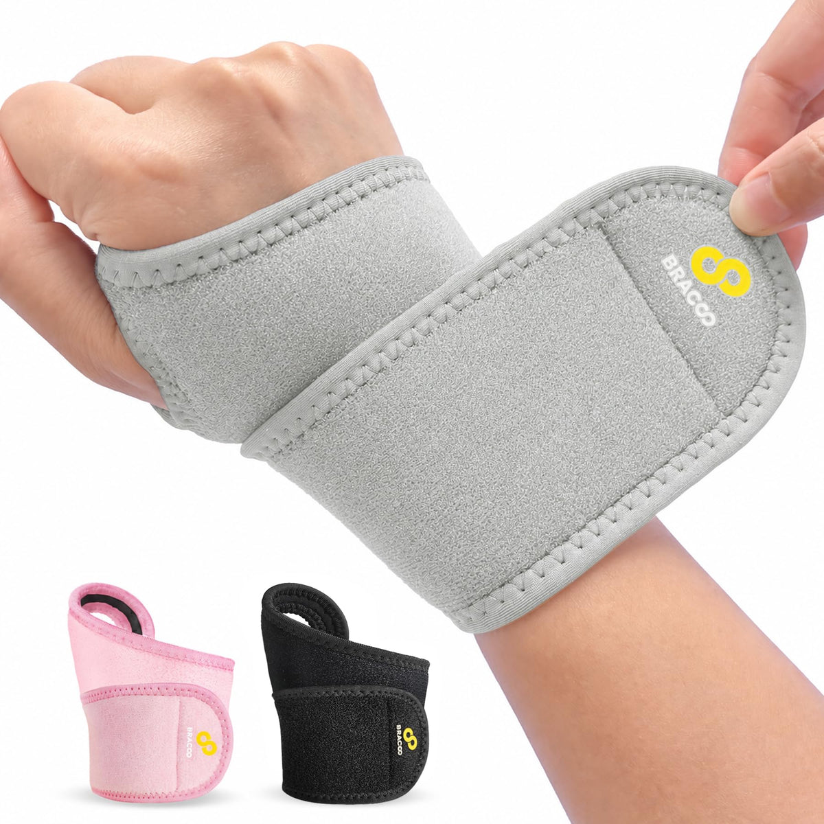 Bracoo Carpal Tunnel Wrist Brace with Compression Wrap