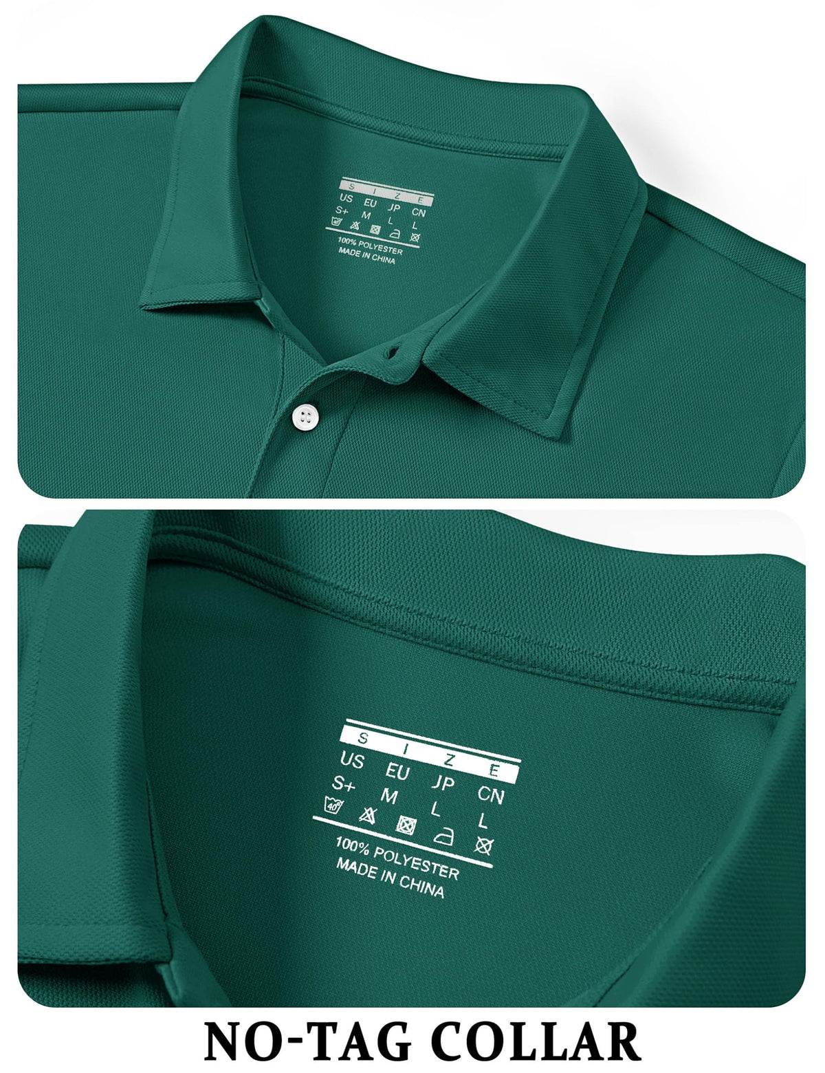 TACVASEN Mens Golf Shirt Dry Fit Mens Polo Shirts Short Sleeve Performance Golf Polos for Men with Collar Work Shirts Emerald Green, 3XL