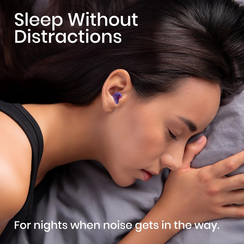 Manta Sleep Earplugs – Engineered for Maximum Side-Sleep Comfort, Reusable Ear Plugs for Noise Reduction, Includes 5 Sizes for a Perfect Fit, Stays in Place All Night