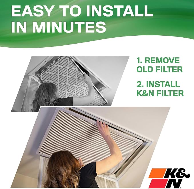 K&N 10x20x1 HVAC Furnace Air Filter, Lasts a Lifetime, Merv 11, the Last HVAC