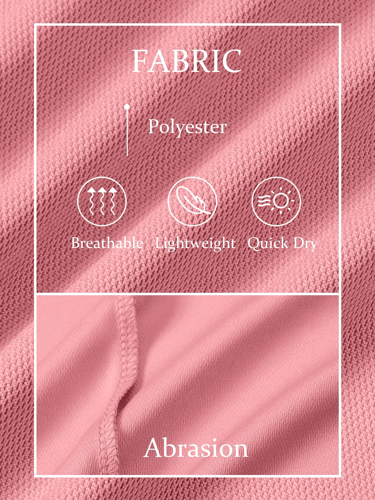 TACVASEN Mens Golf Shirt Dry Fit Mens Polo Shirts Short Sleeve Performance Golf Polos for Men with Collar Work Shirts Dark Pink, S