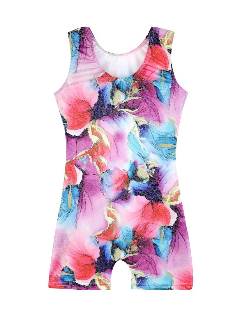 HOZIY Leotards for Toddler Girls Gymnastics Size 4-5t 4t 5t Kids Leo Tumbling Outfiits Purple Gold Red Floral Flower Marble Print Sparkle