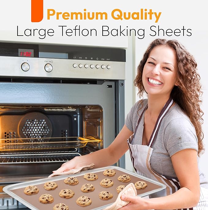 Teflon Sheets for Heat Press Paper and Baking, Reusable PTFE Cover Sheet