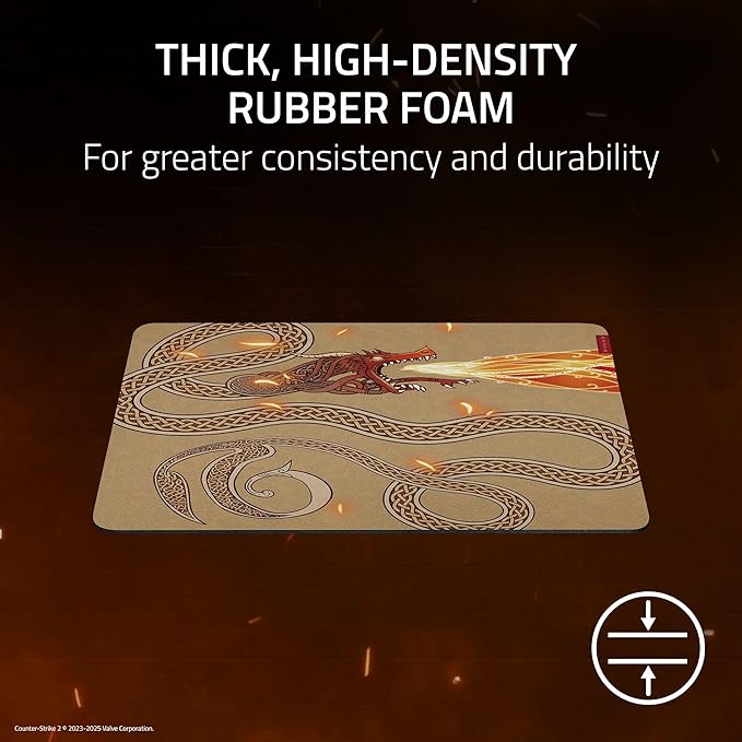 Razer Gigantus V2 Soft Gaming Mouse Pad (Large): Textured Micro-Weave Cloth Surface - Thick, High-Density Rubber Foam - Anti Slip Base - Counter-Strike 2 Edition