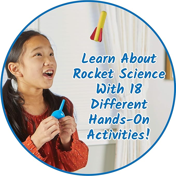 hand2mind-93422 Take Flight Science Lab Kit, STEM Activities for Kids Ages 5-7, STEM Toys, Learn About STEM Careers, Lab Guide, Kids Foam Rockets, Rocket Science for Kids, 18 Hands-On Activities