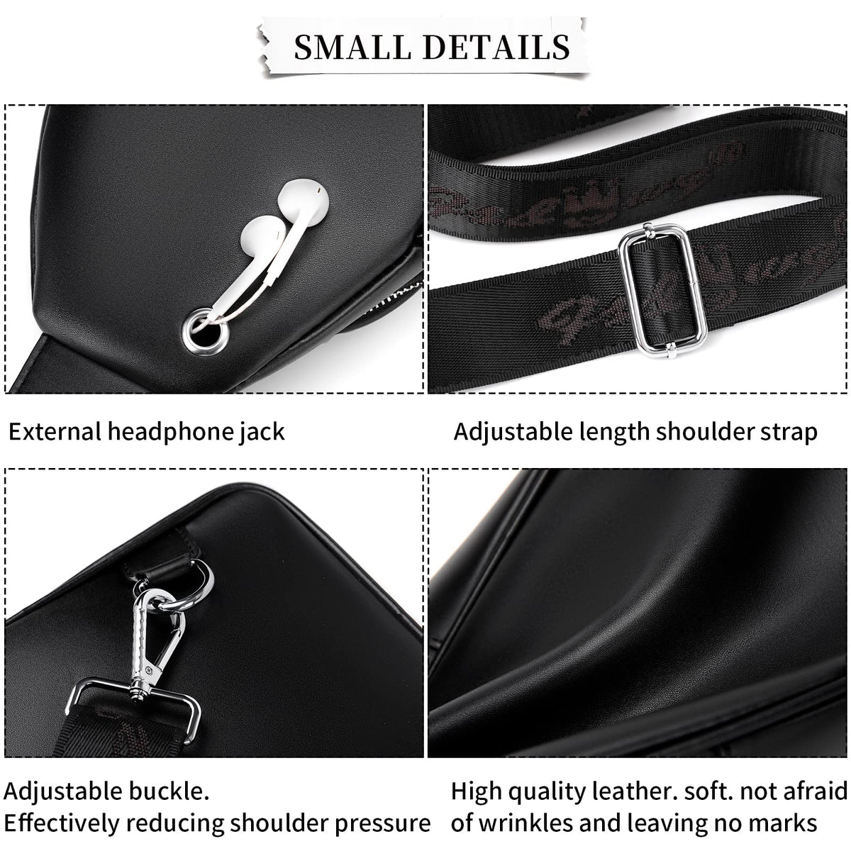 FSD.WG sling Backpack for Men Chest Bag Crossbody Shoulder Bags Travel Bag Purse for Men with Water Resistant