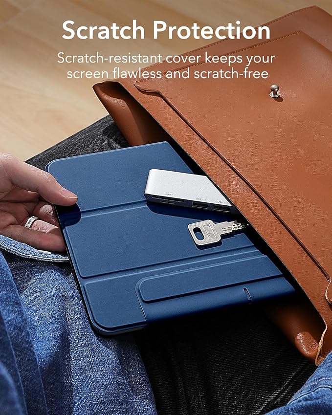 ESR for iPad Pro 13 Inch Case (M5/M4) 2025/2024, Powerful Magnetic Attachment, Slim Trifold Stand Case, Supports Pencil Pro & Pencil(USB-C), Auto Wake/Sleep, Rebound Series, Navy Blue