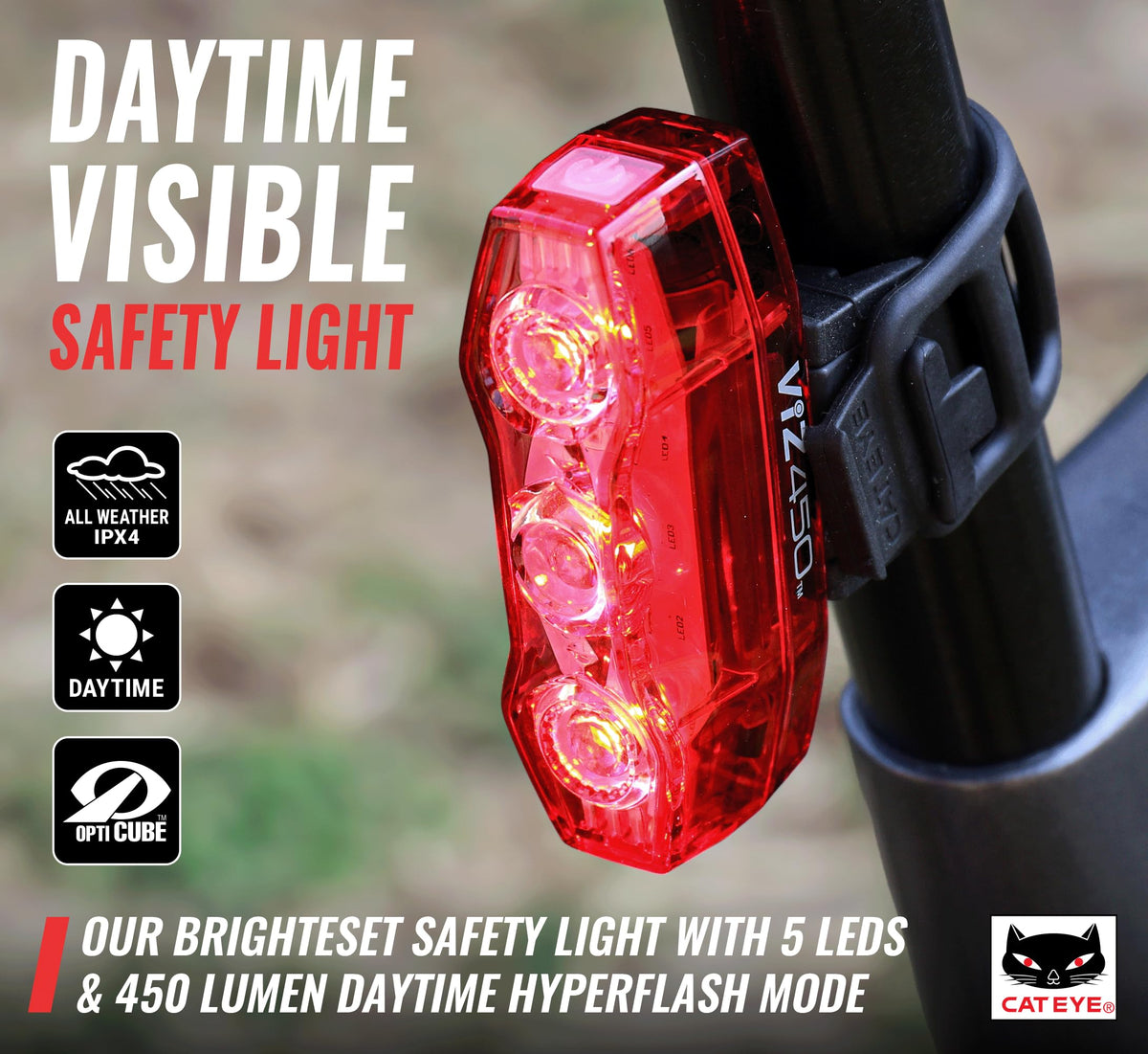 CATEYE USB Rechargeable Daytime Safety Light