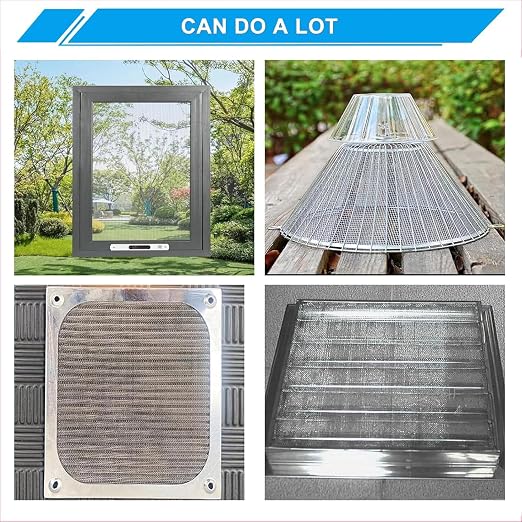 Stainless Steel Mesh Screen 8Mesh 304, 15.7" x 47.2" Metal Mesh Screen